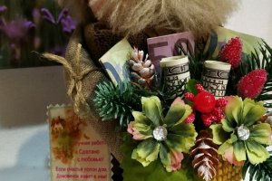 Домівок з мішечком щастя оберіг для дому - Опис