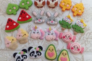 Работа Украшения для заколок (из фетра)