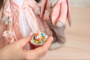 Пасхальные зайцы "Пудровые" - Описание