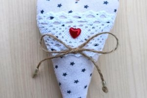 Серце Тільда. Валентинка. Підвіска.