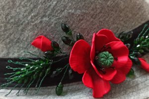 Робота Гілочка з маком та зел.колосками