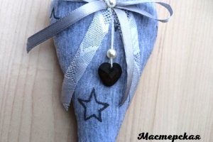Работа Сердце Тильда. Сердечко из ткани. Валентинка.