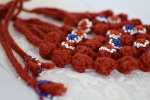 Ожерелье украинское, бусы, бусы, коралли бисером. - Описание