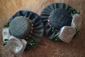 Робота Стильні джинсові капелюшки на шпильках