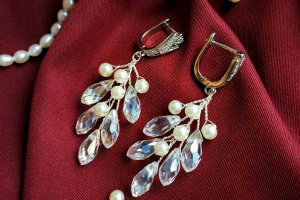 Работа Серьги на свадьбу, выпускной, подарок, корпоратив