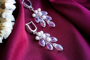 Серьги на свадьбу, выпускной, подарок, корпоратив - Описание
