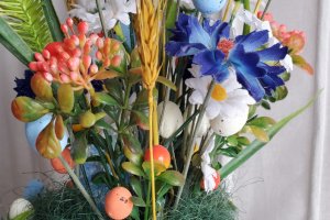 Великодня композиція з колосками пшениці - Опис