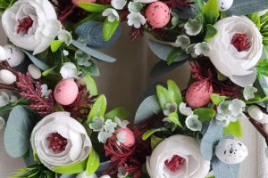 Пасхальный венок с котиками - Описание