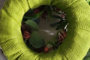 Пасхальный венок с котиками - Описание