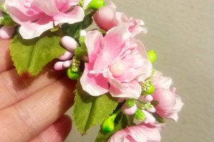 Обідок із квітами яблучне цвітіння - Опис