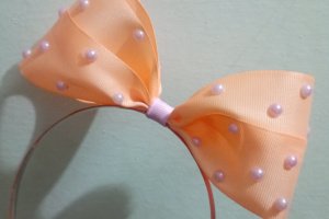 Ободок обруч з великим бантом, бант ляльки, ляльки - Опис