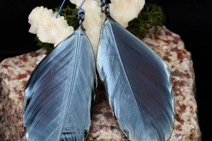 СЕРЕЖКИ КЛАССИЧЕСКИЕ: "НОЧНАЯ ПТИЦА" 89.52 - Описание