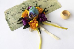 Робота Валяне Великодне яйце Крокуси