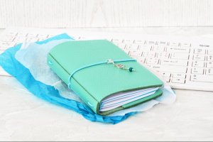 Шкіряний блокнот для подорожей Midori, Ментол (Passport) - Опис