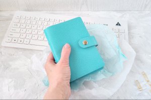 Шкіряний планер Блакитний, ігуана (Pocket)