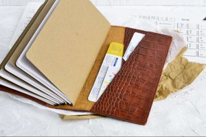 Шкіряний блокнот-мідорі "Віскі Кроко" (Standard) - Опис