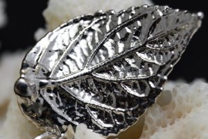 Кулон листок "Дыхание леса" (гальваника, экостиль) 63/27 - Описание