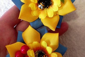 Бантики в українському стилі, на резиночках - Опис
