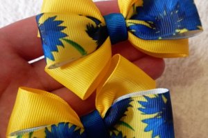 Бантики на резиночках в українському стилі - Опис