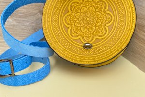 Кожаная сумка, патриотическая женская сумка - Описание