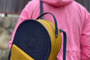 Шкіряний жіночий рюкзак,Шкіряний рюкзак "Талісман" - Опис
