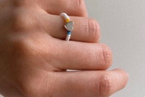 Работа Кольцо с сердцем Украина