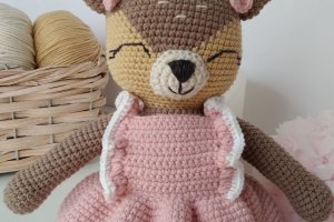 Вязаная игрушка Оленёнок Мия - Описание