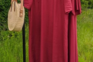 Работа Льняное платье размера plus size оверсайз