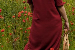 Лляна сукня розміру plus size  оверсайз - Опис
