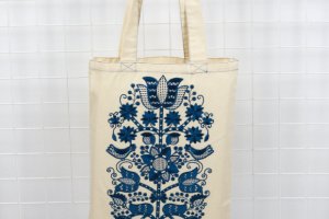 Шопер из саржи и вышивкой 71110