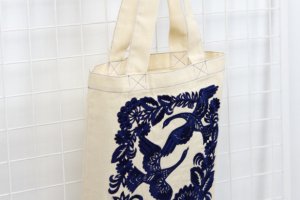 Шопер з саржі та вишивкою  911 - Опис