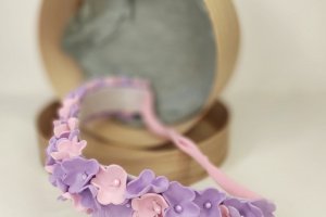 Робота Пов'язка ніжні квіти рожеві та лавандові