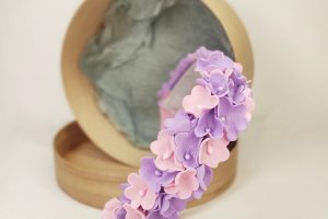Нежные цветы розовые и лавандовые. - Описание
