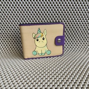 Работа кошелек кожаный '' Единорог ''