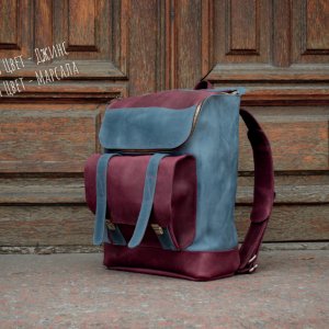 Работа Повседневный  кожаный рюкзак. Спортивный кожаный рюкзак