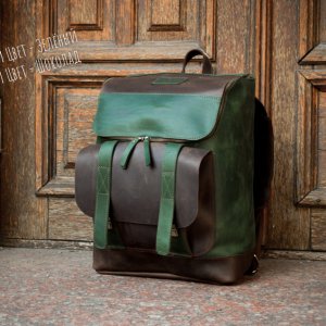 Работа Кожаный рюкзак для ноутбука. Рюкзак для спорта