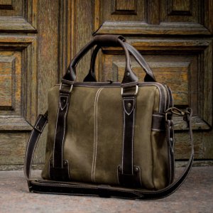 Работа Мужская кожаная деловая сумка. Сумка для ноутбука