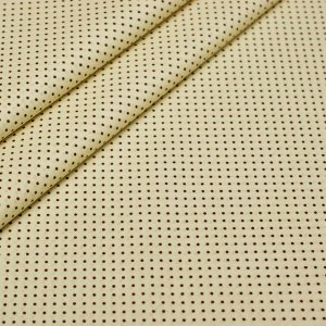 Робота Бавовна для рукоділля коричневий горох на блідо-жовтому