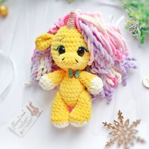 Работа Игрушка плюшевая ручной работы Единорижка Элла, единорог
