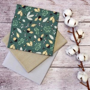 Робота Набір бавовняної тканини "Лісовий"  з 3-х шт.