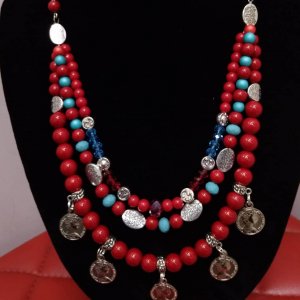 Работа Ожерелье с дукатами трехрядное