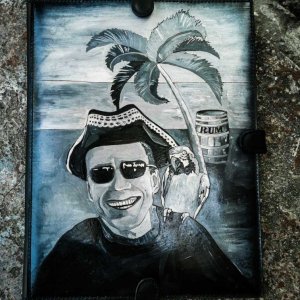 Робота Шкіряна папка для морських документів з портретом