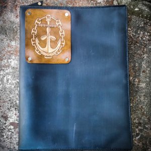 Робота Шкіряна папка для морських документів на блискавці