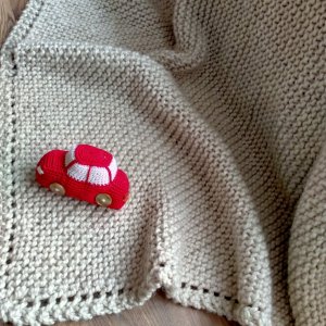 Работа Детский вязанный теплый плед