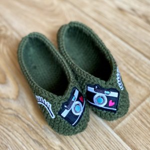 Работа Зелёные балетки для дома 