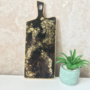 Работа Доска из эпоксидной смолы  «Black marble»  