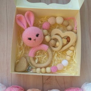 Робота Подарунковий набір Зайка, брязкальце, гризун, тримач