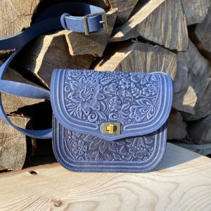 Работа Сумки кожаные "Квитка" ЦВЕТ синий