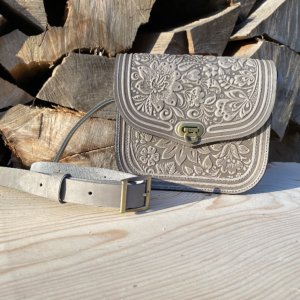 Работа Сумки кожаные "Квитка" ЦВЕТ серый