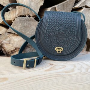 Робота ЖІНОЧА СУМКА З НАТУРАЛЬНОЇ ШКІРИ "КОЛОРИТ" КОЛІР т.Зелений